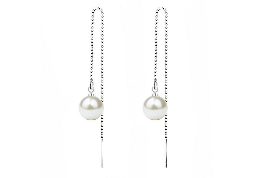 LÖB Paar Ohrhänger 925 Silber Durchzieher Ohrringe Hängend Perlen Anhänger günstig online kaufen