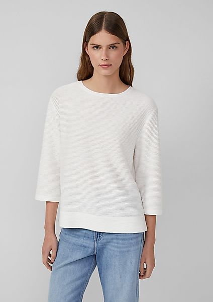 s.Oliver 3/4-Arm-Shirt Leichtes Sweatshirt mit Struktur günstig online kaufen