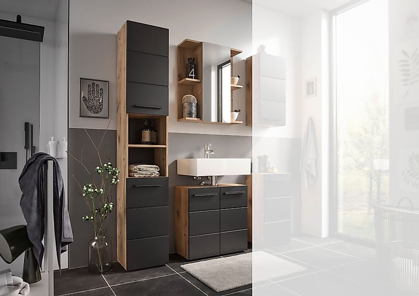 moebel-dich-auf Badmöbel-Set Vail, (Set 2, Hochschrank, günstig online kaufen
