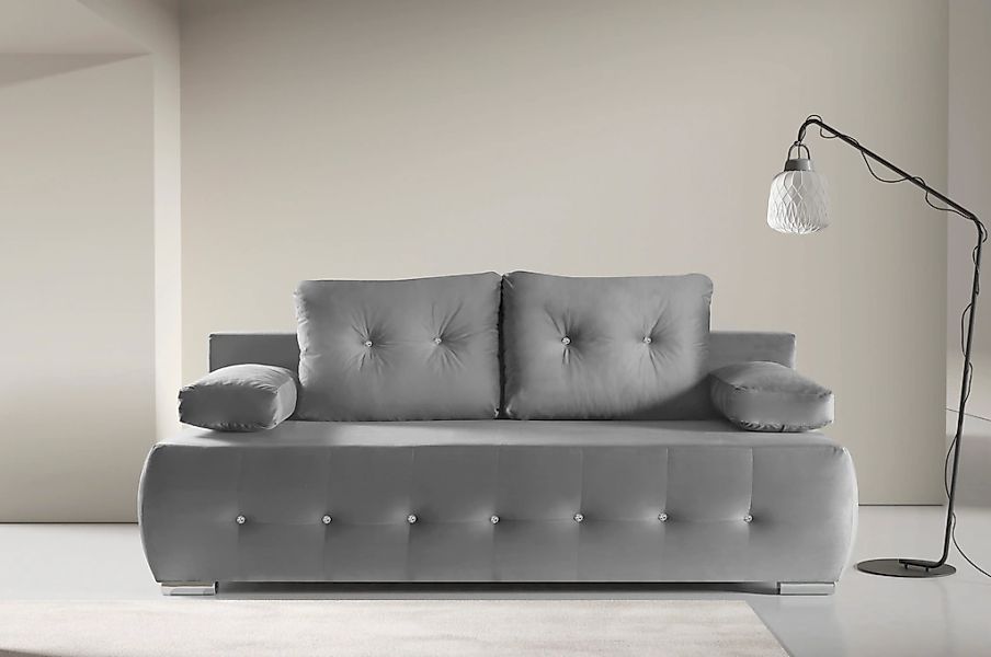 WERK2 Schlafsofa "Monaco", 2-Sitzer Schlafcouch mit Bettkasten & funkelnden günstig online kaufen