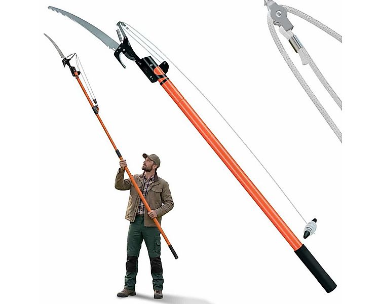 Deuba Handsäge, Teleskop Astsäge 2in1 Nylon Seilzug max. Arbeitshöhe 4 Mete günstig online kaufen