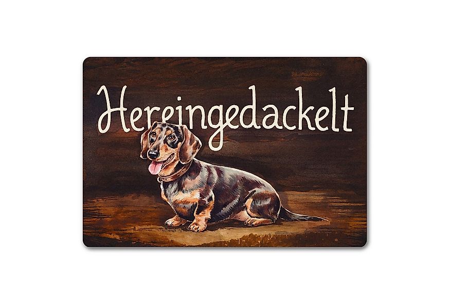 speecheese Fußmatte Hereingedackelt Fußmatte in 40x60 cm ohne Rand mit Dack günstig online kaufen