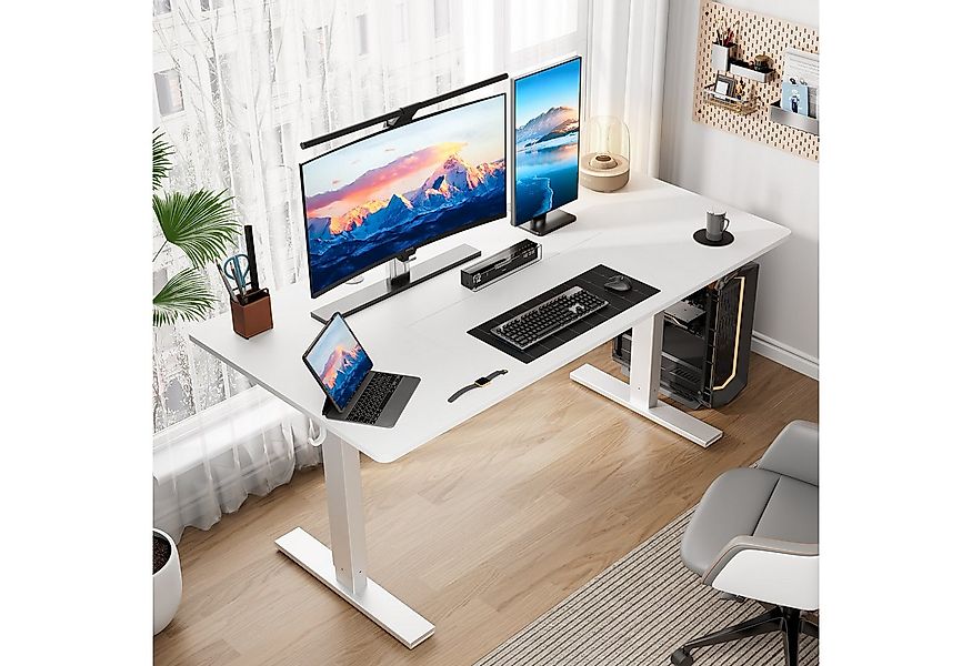 HOMAVO Schreibtisch Elektrisch höhenverstellbar mit Memory- und Sitz-/Steh- günstig online kaufen