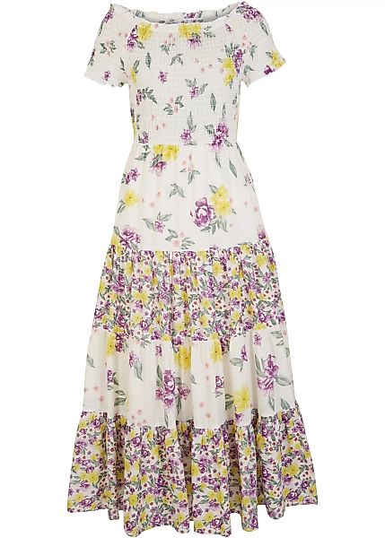 Kleid mit Smock- Ausschnitt günstig online kaufen