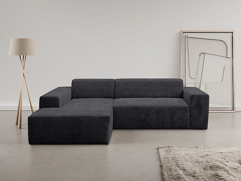 WERK2 Ecksofa "Zeus-L modern & zeitlos, Breite 253 cm, bequemes Sofa", Curv günstig online kaufen