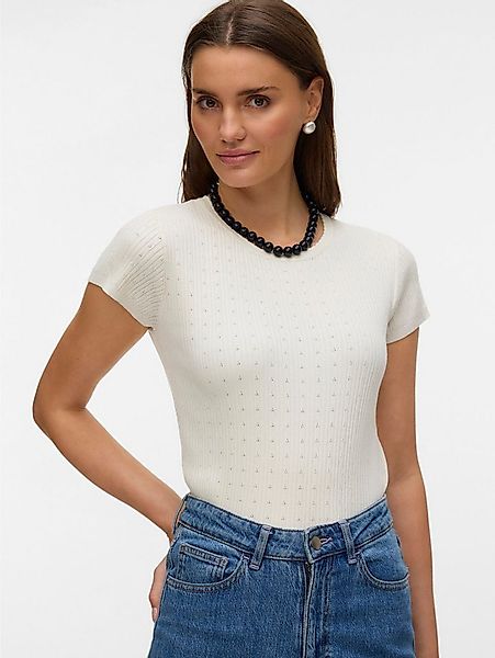 Vero Moda Kurzarmpullover VMSILJE C/S O-NECK POINTELLE PULL NOOS Sommerpull günstig online kaufen