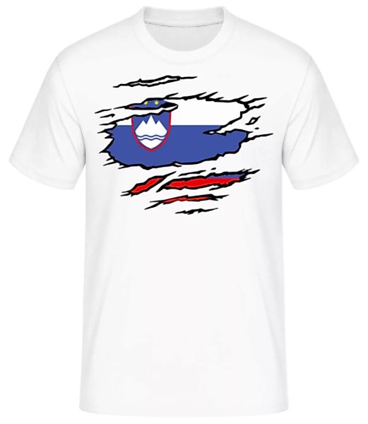 Zerrissene Flagge Slowenien · Männer Basic T-Shirt günstig online kaufen