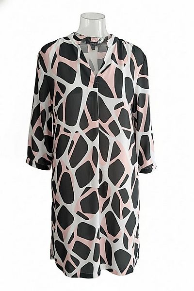 Zuckerwatte Druckkleid V-Ausschnitt günstig online kaufen