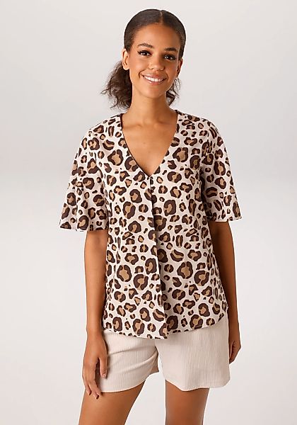 Aniston CASUAL Schlupfbluse im farbharmonischen Leoprint - jedes Teil ein U günstig online kaufen