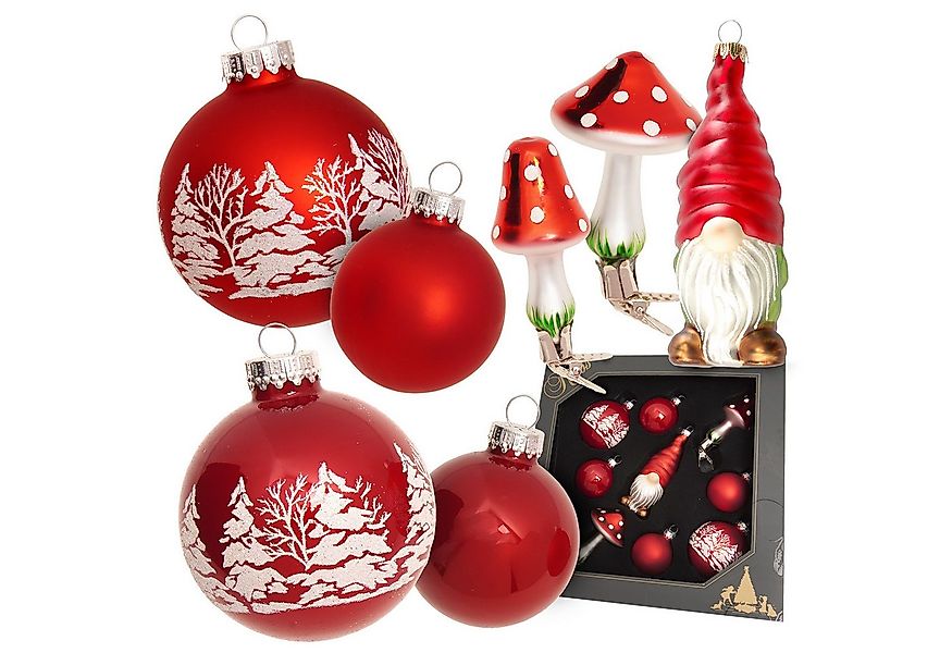 Krebs Glas Lauscha Christbaumschmuck 9er Set - Skandinavisch - ca. 8cm - mi günstig online kaufen