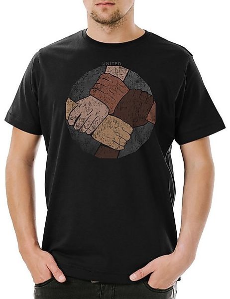 Urban Backwoods Print-Shirt United Herren T-Shirt Ebony Love Black Power Pa günstig online kaufen