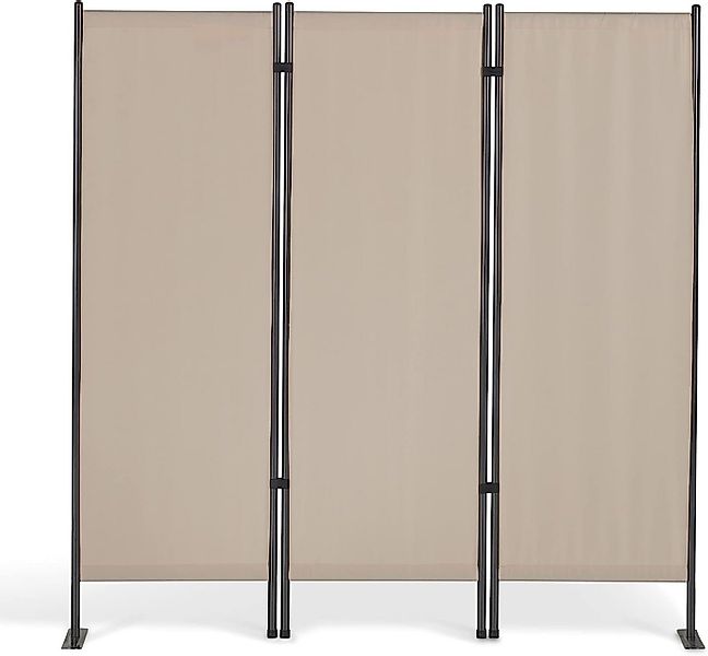 Leco Paravent 3-teilig natur Sichtschutz Stellwand Garten Umkleide, wetterf günstig online kaufen