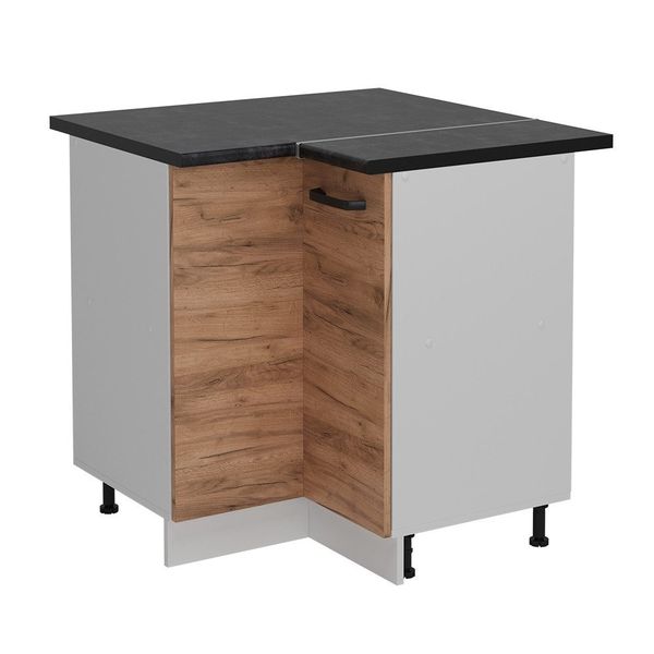 Vicco Eckunterschrank R-Line, Goldkraft Eiche/Weiß, 75.6 günstig online kaufen