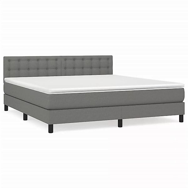 vidaXL Boxspringbett mit Matratze Dunkelgrau 180x200 cm Stoff1379174 günstig online kaufen