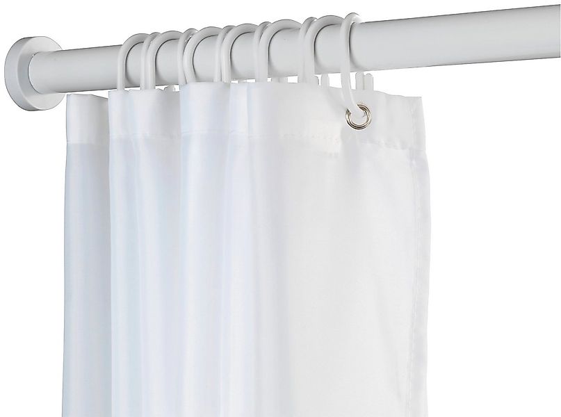 WENKO Duschvorhangstange Luz, Ø 280 mm, ausziehbar, ohne Bohren, geklemmt, günstig online kaufen