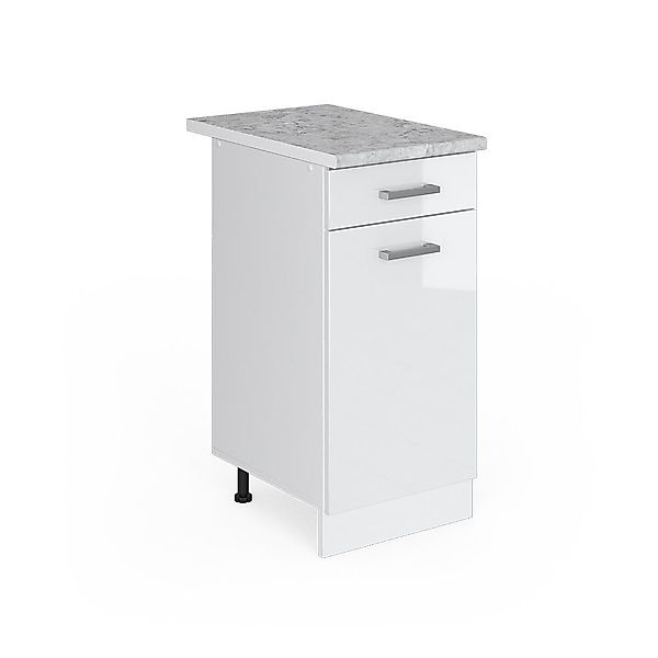 Vicco Schranksystem R-Line, Weiß Hochglanz/Weiß, 40 günstig online kaufen