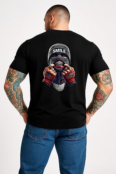 Banco T-Shirt Herren mit Smile Motiv - Streetwear Rundhals Kurzarm Sommer H günstig online kaufen