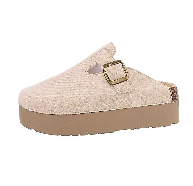 Ital-Design Damen Mules Freizeit Plateausandaletten (85698217) Flach Pantol günstig online kaufen