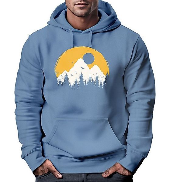 Neverless Hoodie Hoodie Herren Outdoor Print günstig online kaufen