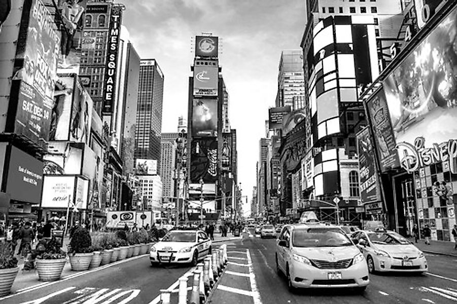 Papermoon Fototapete »New York Time square Schwarz & Weiß« günstig online kaufen