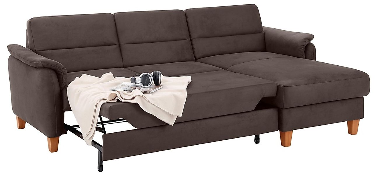 Home affaire Ecksofa »Palmera L-Form«, Federkern, wahlweise mit Bettfunktio günstig online kaufen