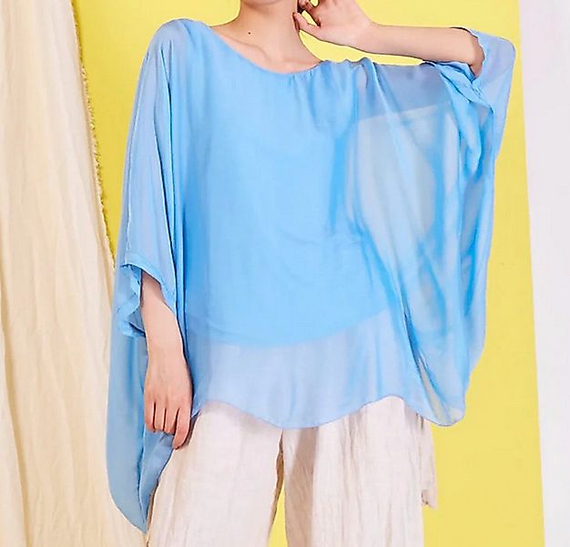 BZNA Seidenbluse Tunika Seidentunika Fledermaus Ärmel günstig online kaufen