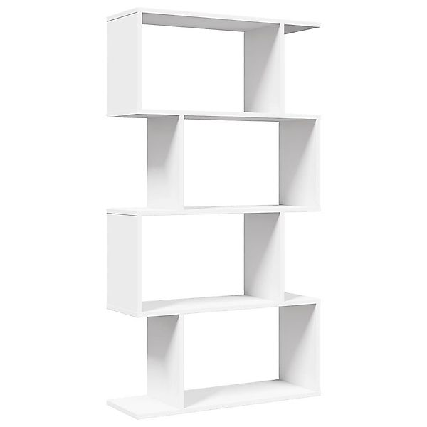 vidaXL Bücherregal Raumteiler-Bücherregal 4 Böden Weiß günstig online kaufen