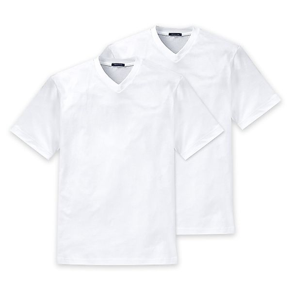 Schiesser T-Shirt Essentials (2-tlg) mit V-Ausschnitt, günstig online kaufen