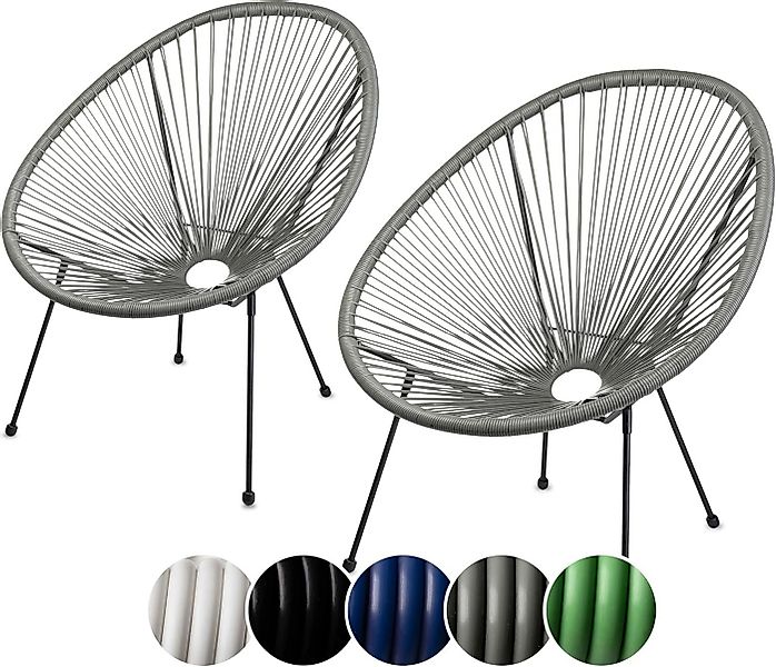 sunnypillow Gartenstuhl Acapulco, gemütlicher Loungesessel für Terrasse, Ga günstig online kaufen