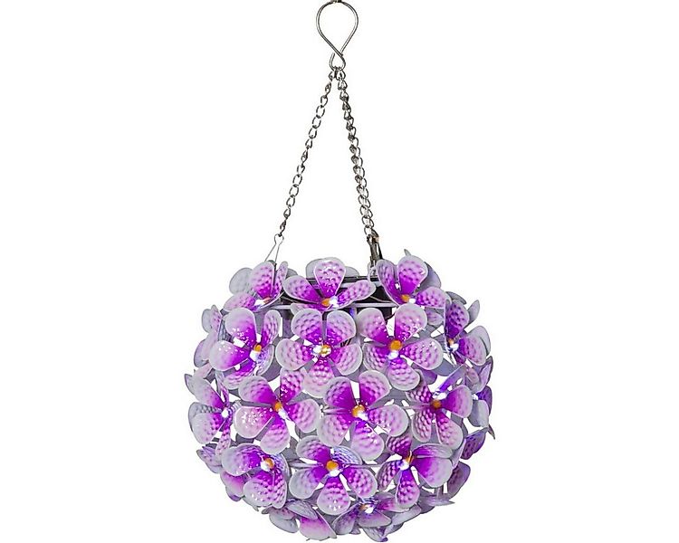 STAR TRADING LED Solarleuchte LED Gartenleuchte Solar Hängedeko Hortensie D günstig online kaufen