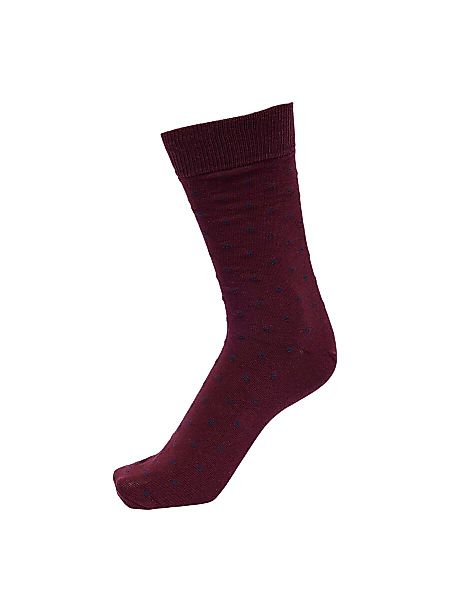 SELECTED Gepunktete Socken Herren Rot günstig online kaufen