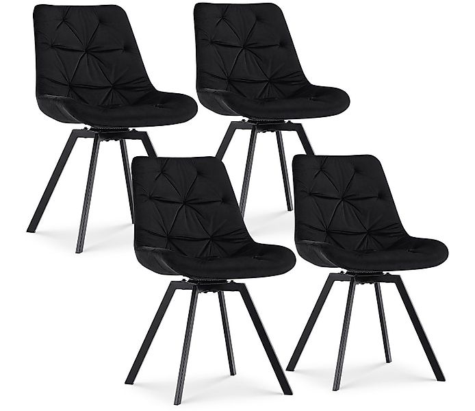Ofcasa Esszimmerstuhl Samt-Drehstuhl (4er Set, 4 günstig online kaufen