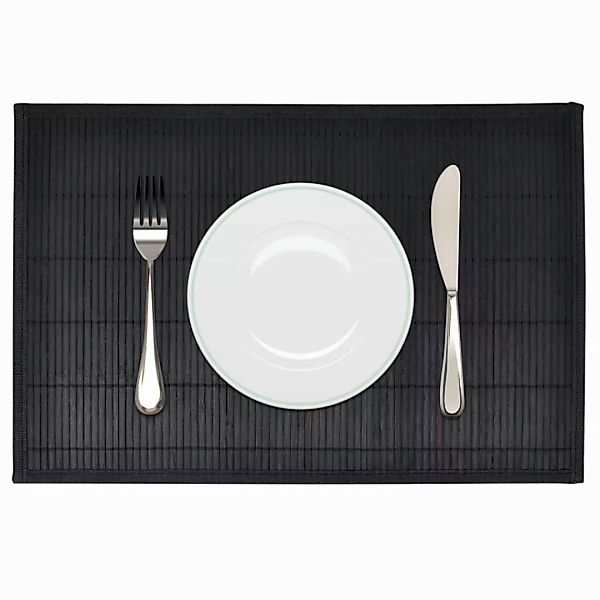 6 Bambus-platzdeckchen 30 X 45 Cm Schwarz günstig online kaufen