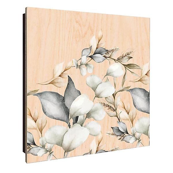 Banjado Großer Schlüsselkasten Holz 30x30cm Schwarz Scharnier Links 50 Hake günstig online kaufen
