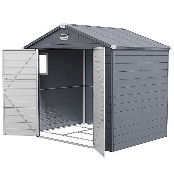 Outsunny Gerätehaus 4,1m³, Gartenhaus mit Pultdach, 240 x 190 x 180/228 cm, günstig online kaufen