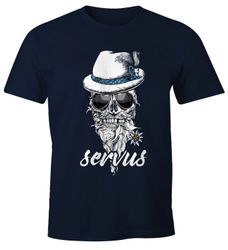 MoonWorks Print-Shirt Herren T-Shirt Totenkopf Filzhut günstig online kaufen