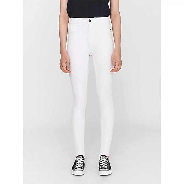 Noisy May – Calie – Jeans mit engem Schnitt in Weiß günstig online kaufen