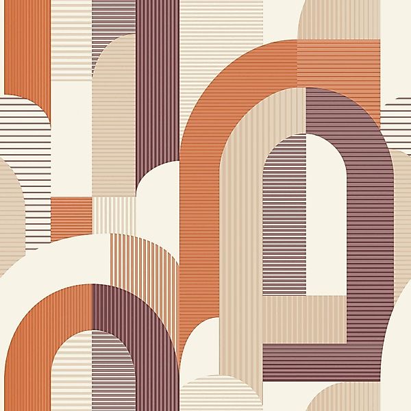 Grandeco Tapete Vliestapete Grafik Muster Retro günstig online kaufen