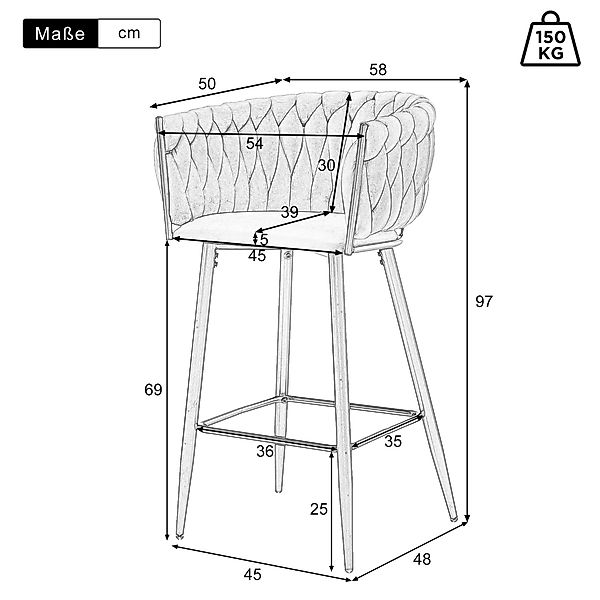 Flieks Barhocker (Set, 2 St), 2er günstig online kaufen