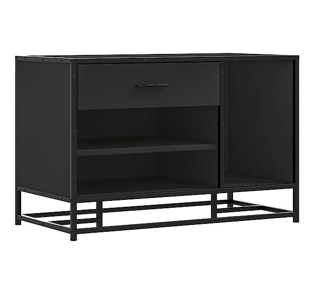 vidaXL Sitzbank Schuhbank Schwarz 80x40x53,5 cm Holzwerkstoff und Metall günstig online kaufen