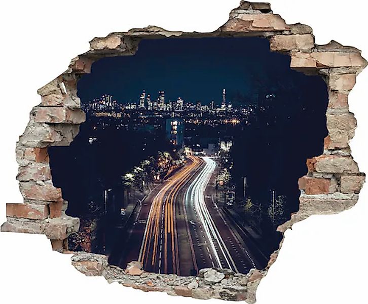 queence Wandtattoo »Straße bei Nacht« Wandsticker, Wandbild, selbstklebend, günstig online kaufen