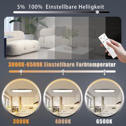 Nettlife LED Panel Deckenleuchte Schwarz/Weiß Dimmbar günstig online kaufen