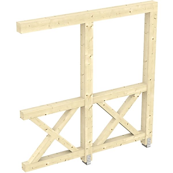 Skanholz Carport-Seitenwand "Andreaskreuz" Wandanbau günstig online kaufen