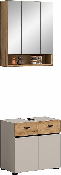 welltime Badmöbel-Set "VANN, 2-teilige moderne Badkombination" 1x Waschbeck günstig online kaufen