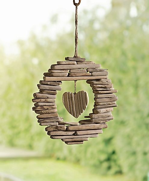Frank Flechtwaren Dekokranz, Kranz Wooden-Heart günstig online kaufen