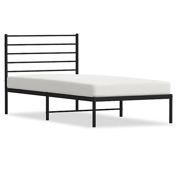 vidaXL Bettgestell mit Kopfteil Metall Schwarz 100x190 cm Modell 11740739 günstig online kaufen