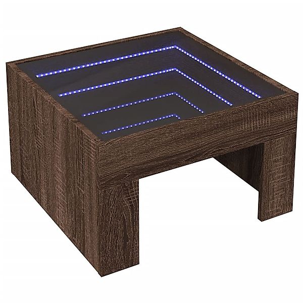 vidaXL Couchtisch Couchtisch mit Infinity-LED Braun günstig online kaufen