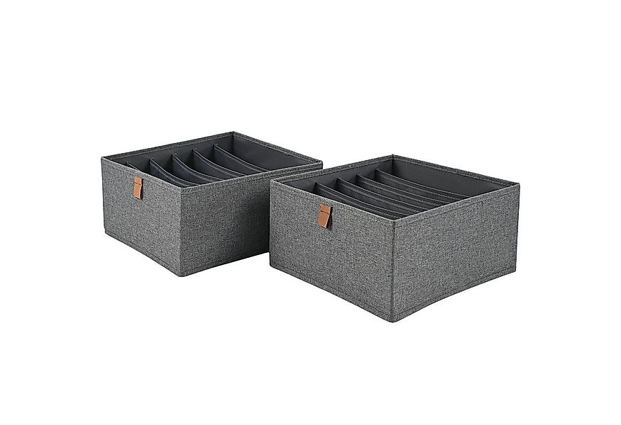 hausleben Organizer Box 2er Set – 6 Fächer je Box, Faltbare Aufbewahrungsbo günstig online kaufen