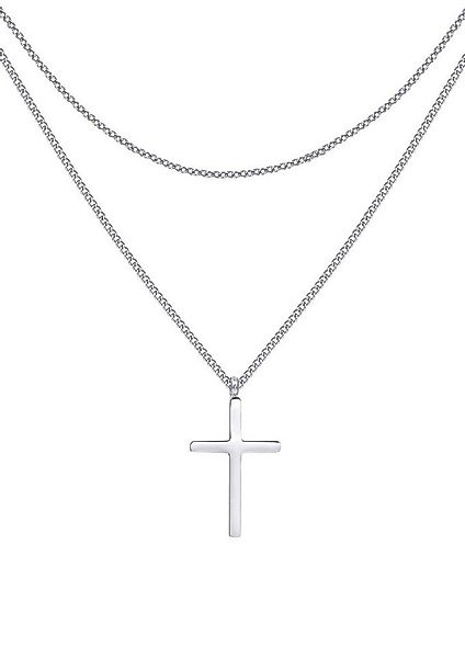 Hey Happiness Kreuzkette Layer Kette mit Kreuz, wasserfest, Delikate Edelst günstig online kaufen