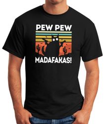 MoonWorks Print-Shirt Herren T-Shirt Pew Pew günstig online kaufen